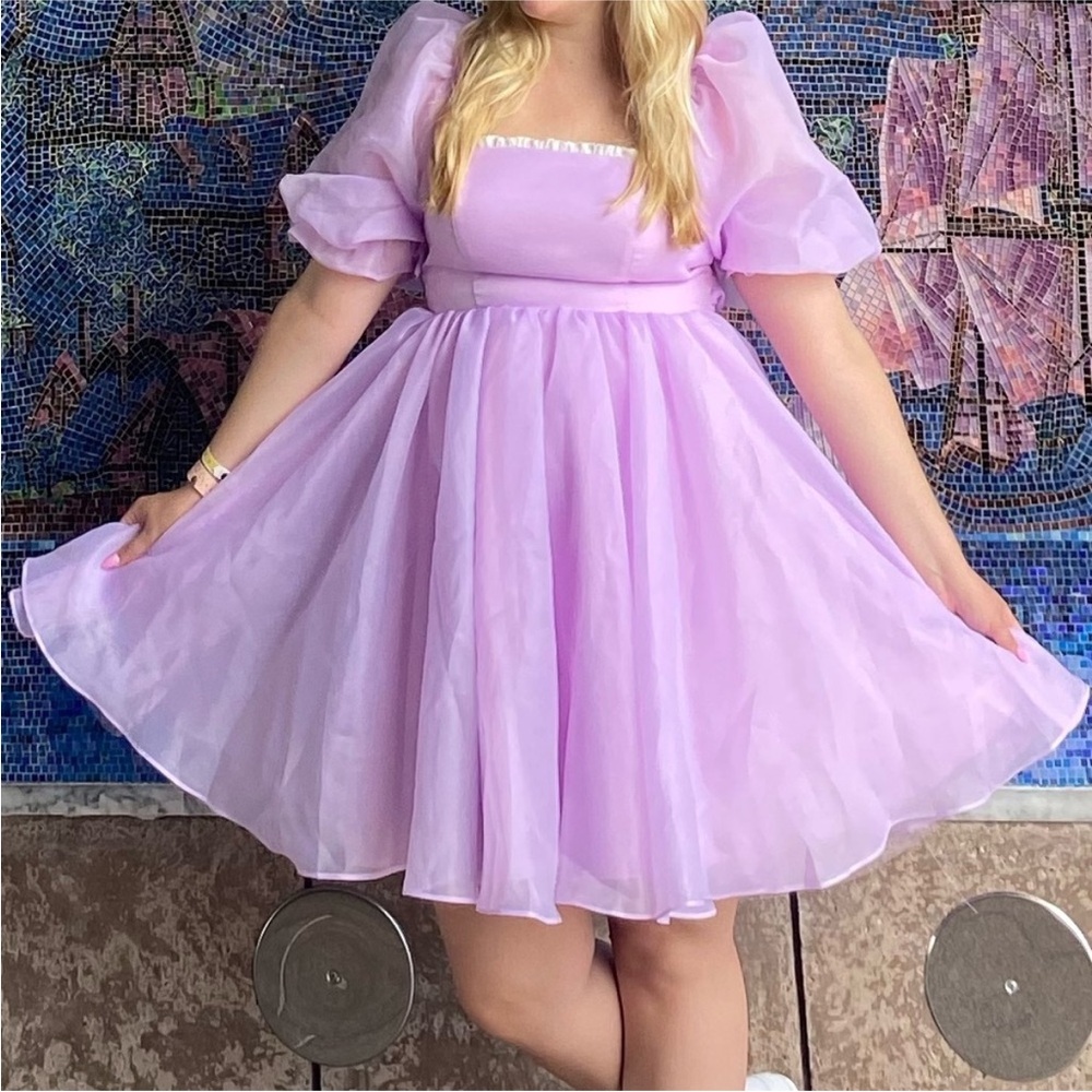 Ava Gown dress puff sleeve lavender purple women’s size 6 romantic princess - Picture 6 of 6